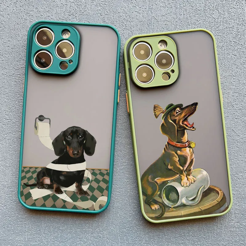 Adorable Cartoon Dog Newspaper Shockproof Phone Case - Lovely Protective Cover