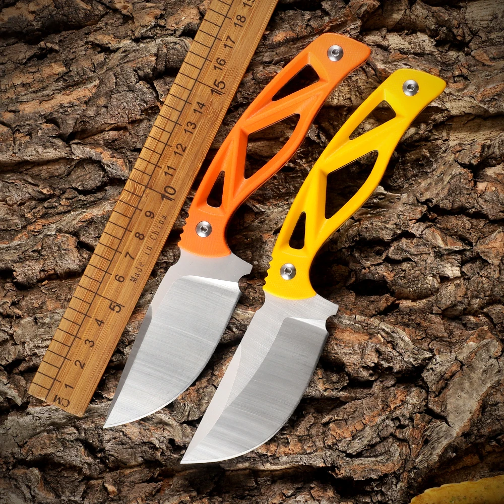 

Survival fixed blade straight knife DC53 camping, fishing, barbecue knife, outdoor survival belt sheath knife