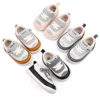 Baby Outdoor Walking Shoes Rubber Sole Soft PU Leather Chirldren Sneaker Infant Shoes Warm Lining Inside 2023 Baby New Fashion 2