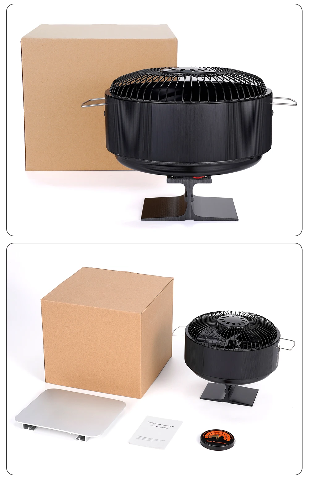 S6cd10228b6b8400d8022336c86de36f42 5 Blade Stove Fan Heat Powered Free Standing Fireplace Fan Fire Heater Log Wood Burner Eco Quiet Home Efficient Heat Distribute Mallzona