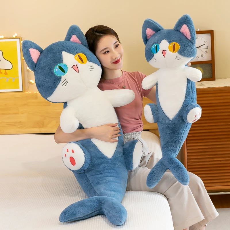 

135 см, кукла акулы, кошки, для сна, с подушкой, девочка, песок, скульптура, плюшевая игрушка, мужская длинная полосатая Зажимная кукла