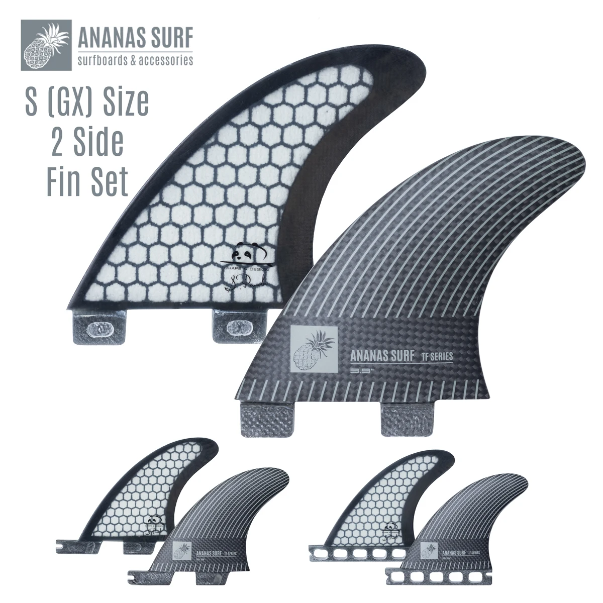 Surfboard GX Carbon Fins Two 2 Fin Set S Size Surf Accessories