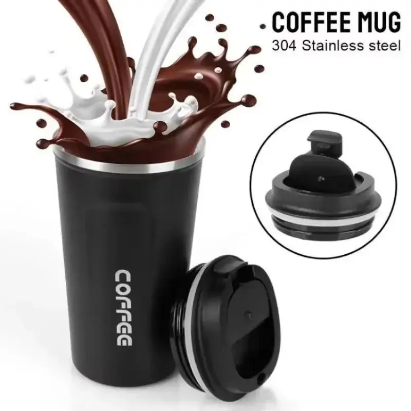 380/510ML Stainless Steel Coffee Cup Thermos Mug Leak-Proof Thermos Travel Thermal Vacuum Flask Insulated Cup Water Bottle