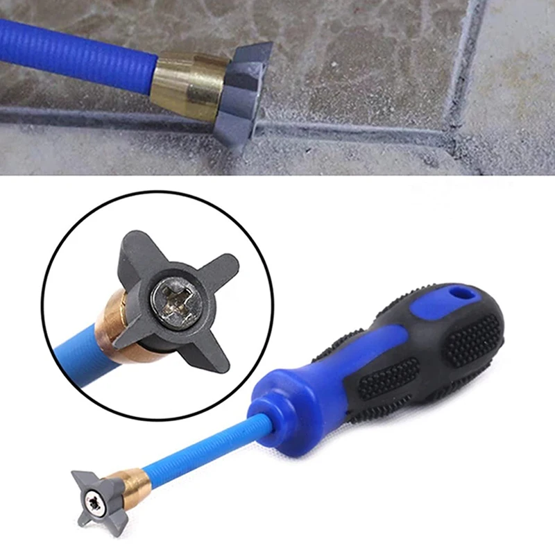 Professional 4In1 Tungsten Steel Tile Gap Cleaner Cone Ceramic Tile Grout Remover for Floor Wall Seam Cement Cleaning Hand Tool