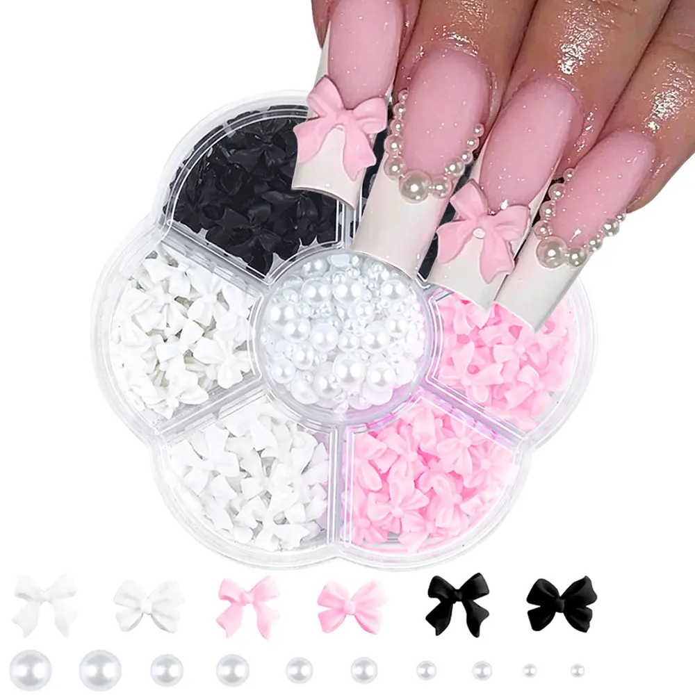 Elegant 3D Floral Nail Art Decoration Kit with Beads & Wax Pen