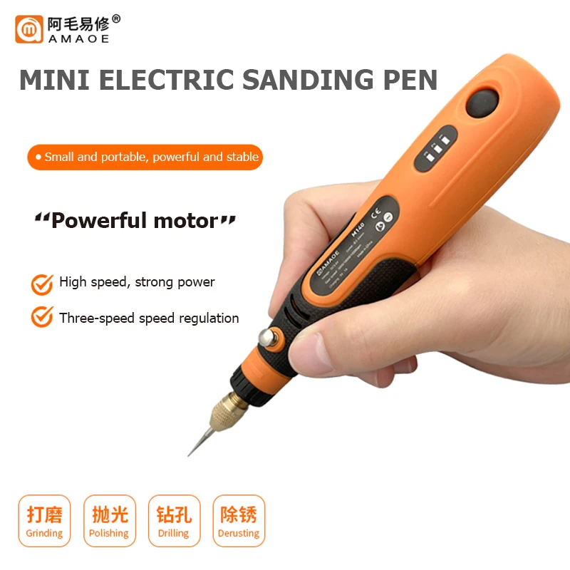 

Amaoe Multifunctional Portable Grinder Mini Electric Polishing Pen For Mobile Phone Motherboard CPU IC Polishing Cutting Tool