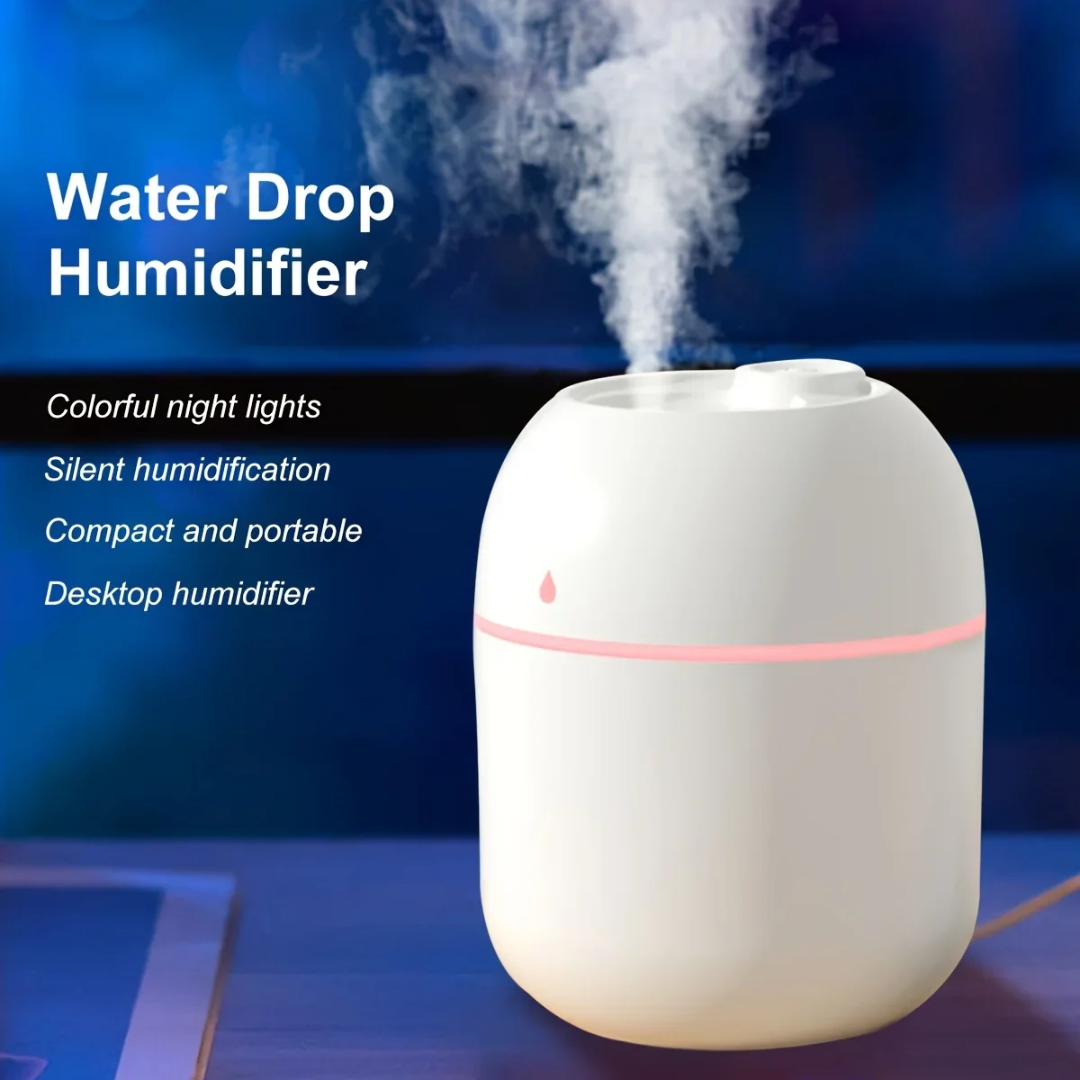 260ML 무선 공기 가습기, USB 아로마 테라피 디퓨저, 1000mAh 충전식 배터리, 초음파 쿨 미스트 메이커, 조용한 포거 9 휴대용 미니 컵 스프레이 미스트 가습기, 이중 습식 아로마 에센셜 오일 디퓨저, 자동차 USB 공기 가습기, 220ml H2o