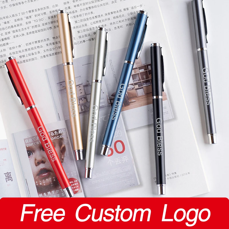 Retro Metal Multicolor Ballpoint Pens Custom Logo Student Calligraphy Practice Pen Business Office Supplies Wholesale and Retail retro mirror frame pet sticker aesthetic notebooks diary decor photo album scrapbooking collage material personalized supplies