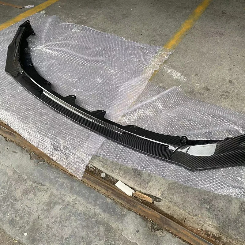 For BMW G80 G82 M3 M4 V Style Front Body Kit Real Carbon Fiber Car Bumper Spoiler Diffuser Splitter Lip Exterior Parts