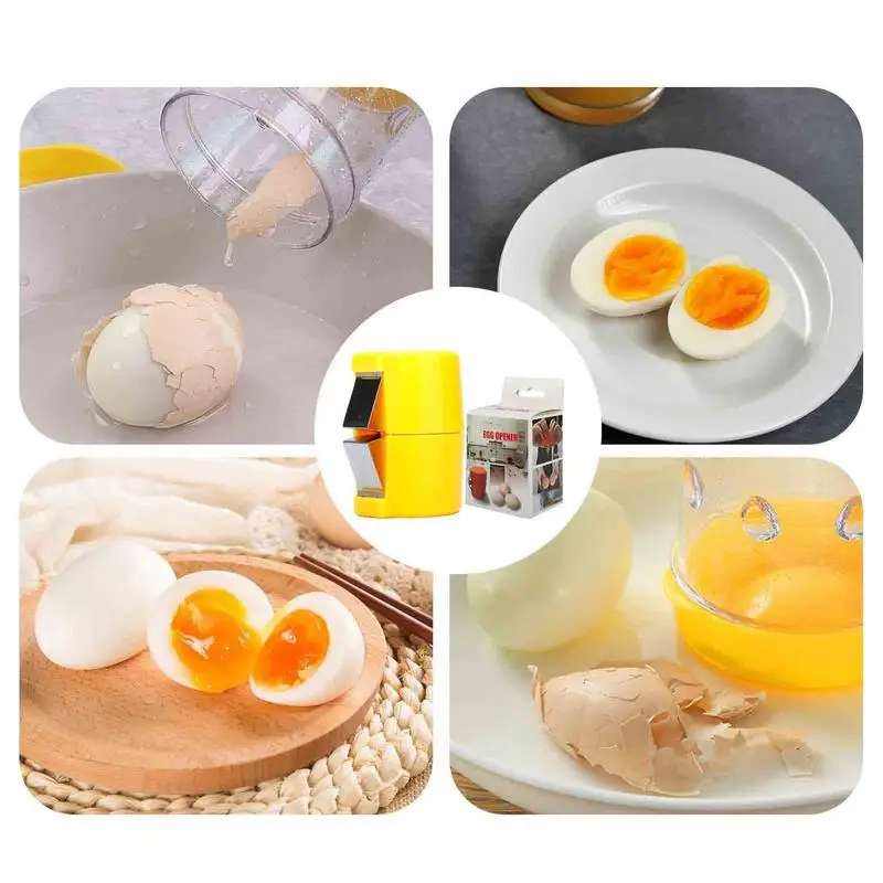 Plastic Egg Shell Opener Professional Manual Egg Cracker Separator Filter Kitchen Baking Tools