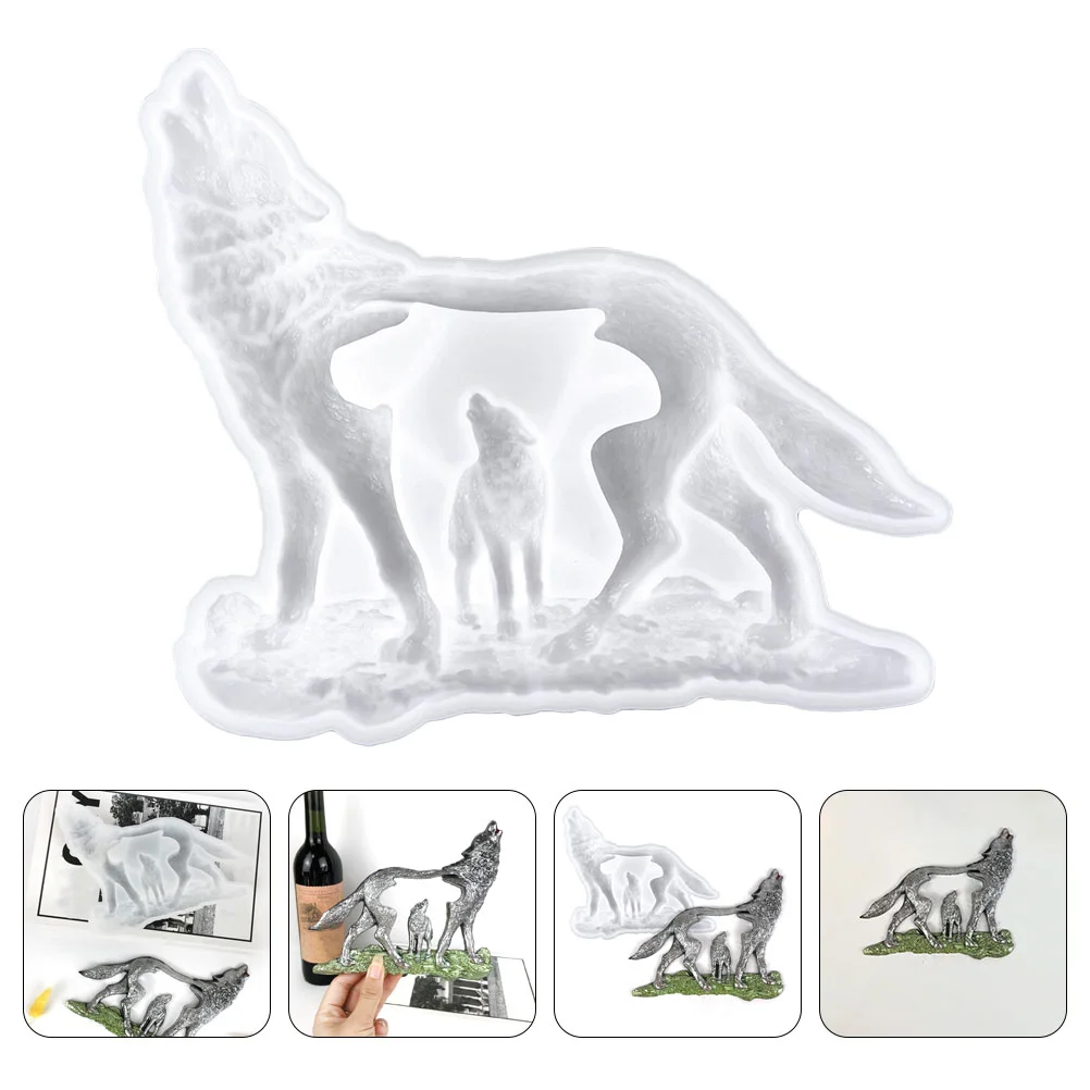 

Wolf Silicone Resin Molds Wolf Wall Art Hanging Sculpture Casting Epoxy Molds Wolf Keychain Resin Mold Animal Fondant Cake