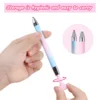7pcs/Set Reusable Wax Refillable Embroidery Manicure Dotting Tool Nail Art Rhinestone Bead Wax Dotting Pen Otating Glue Point 5