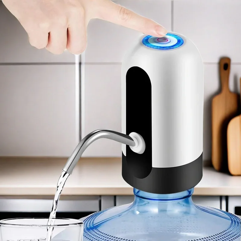 White/Black Water Bottle Pump Charging One Click Auto Switch Drink Pump Dispenser USB Charging Auto Switch Drinking Dispenser 1pc
