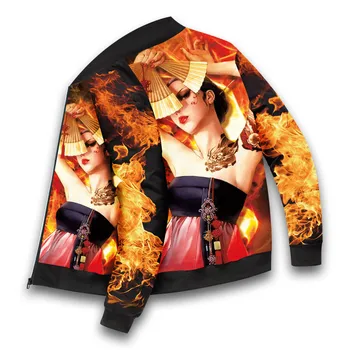 Jas 남성용 중국 스타일 프린트 재킷, 아웃웨어 용수철, 가을 봄버, 야구 칼라 재킷, 패션 코트, 신상