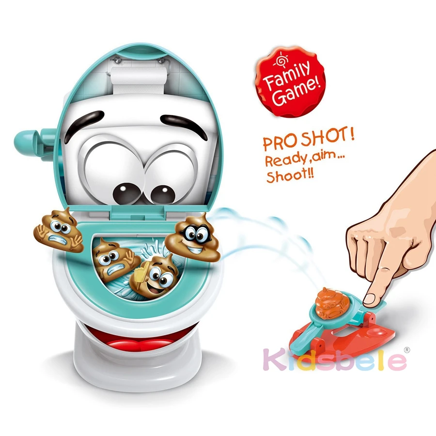 Poop Shoot Game Toy for Kids Creative Toilet Poop Game Toys Funny Family Game Decompress Toys Gifts 3