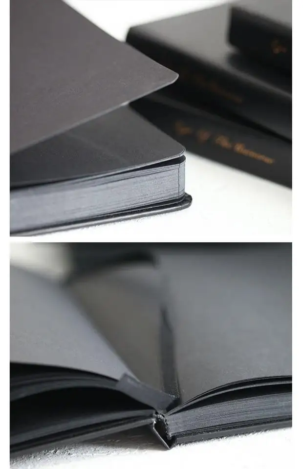 Kreatives Hardcover-Notizbuch im A5-Format, Planetär-Serie-Einband, komplett aus schwarzem Karton, 96 Blatt/Buch, Schreibtagebuch, Büro- und Arbeitsnotizzubehör – Detail 3