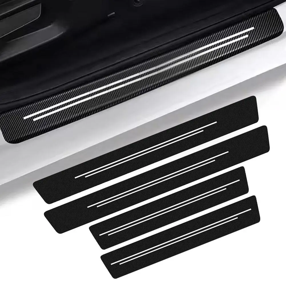 Universal Car Door Sill Protector Strips - Anti-Scratch Decorative Trim