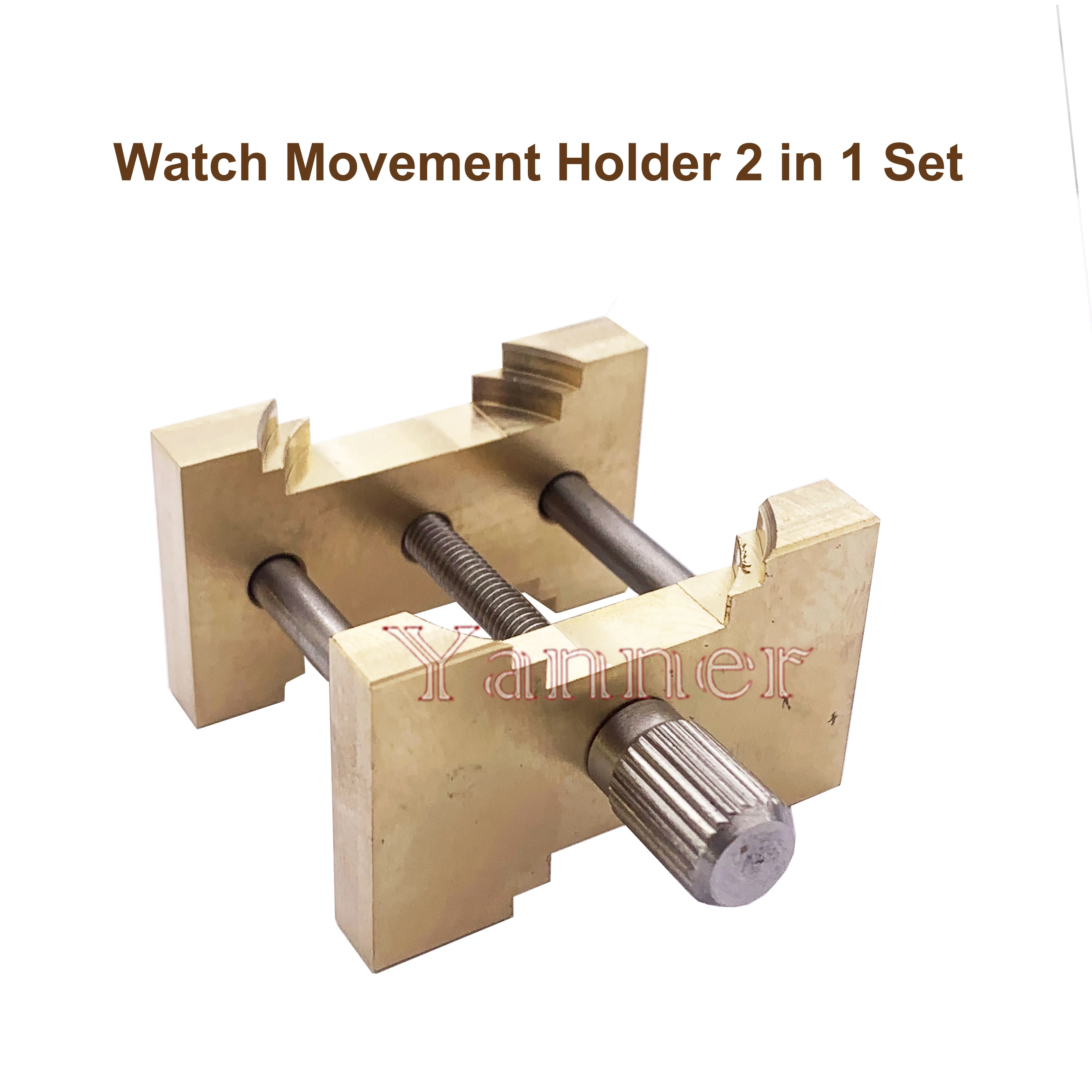 2Pcs Brass Watch Movement Holder Fixed Base Multi Function for Watchmaker Watch Clamp Watches Repair Tools