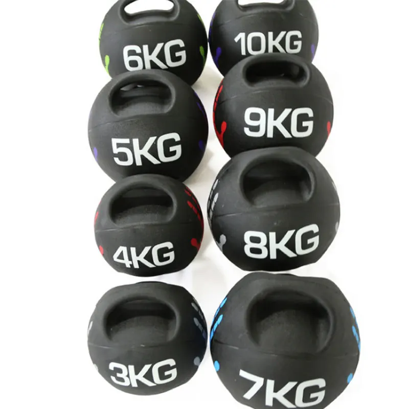 Fitness Rubber Solid Weighted Two Hand Grip 3 Kg Medicine Ball Rebounder
