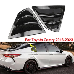 For Toyota Camry Sedan 2018-2023 Car Rear Louver Window Side Shutter Cover Trim Sticker Vent Scoop ABS Carbon Fiber Accessories