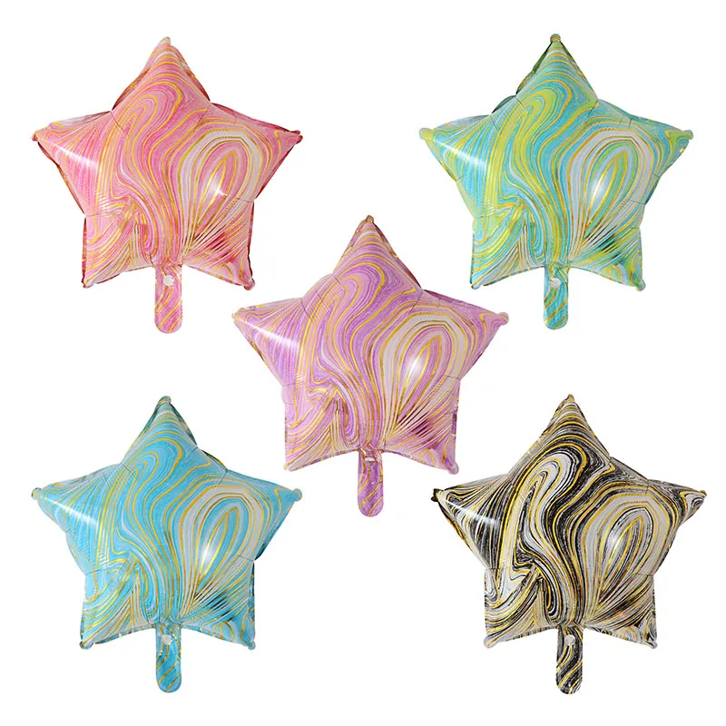 Ensemble De Ballons En Forme Détoile 3d Ballons Détoiles Colorés Et