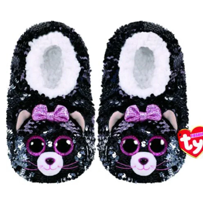 Ty Beanie Fashion Sequin Slipper Socks Big Eyes Plush Toy