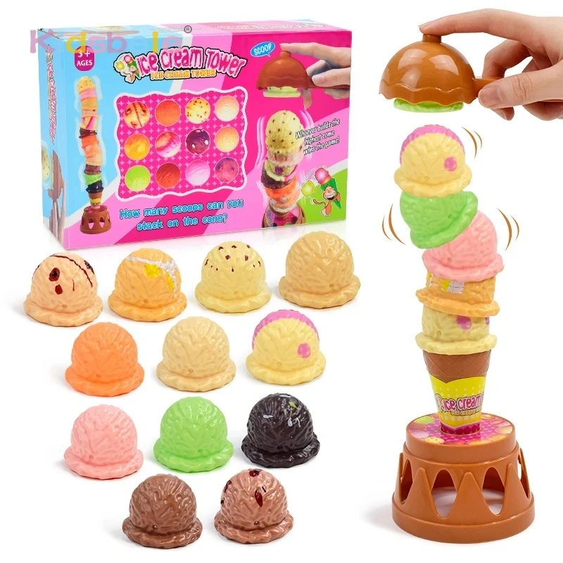 Pretend Ice Cream Set Ice Cream Stack Up Play Toy Children Simulation Food Kitchen Toy Toddler Pretend Play Toys