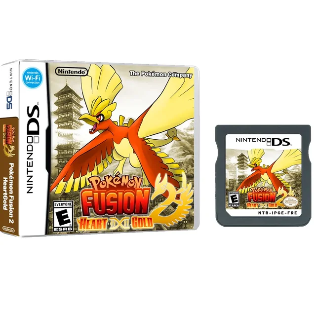 Pokemon Heart Gold Fusion 2 Ds/nds Game Card Heartgold French Version  Support 1/2/3/4 Generation Ver. Soulsilver Spanish Version - AliExpress