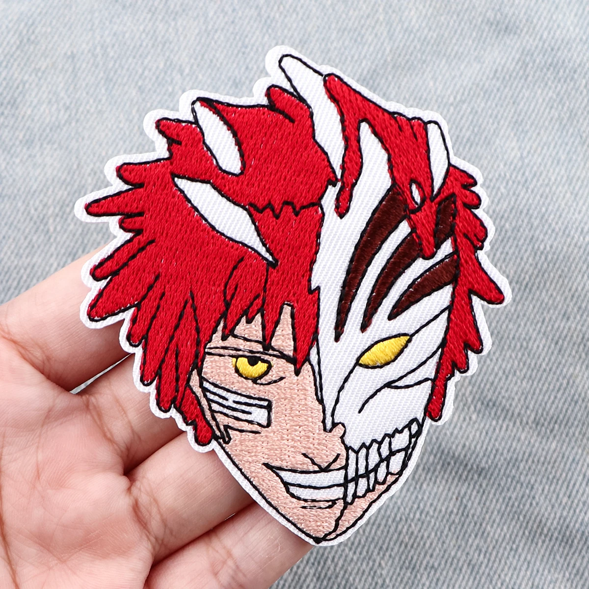 Satoru Gojo Embroidery Patch Anime Iron on Patches For Clothing