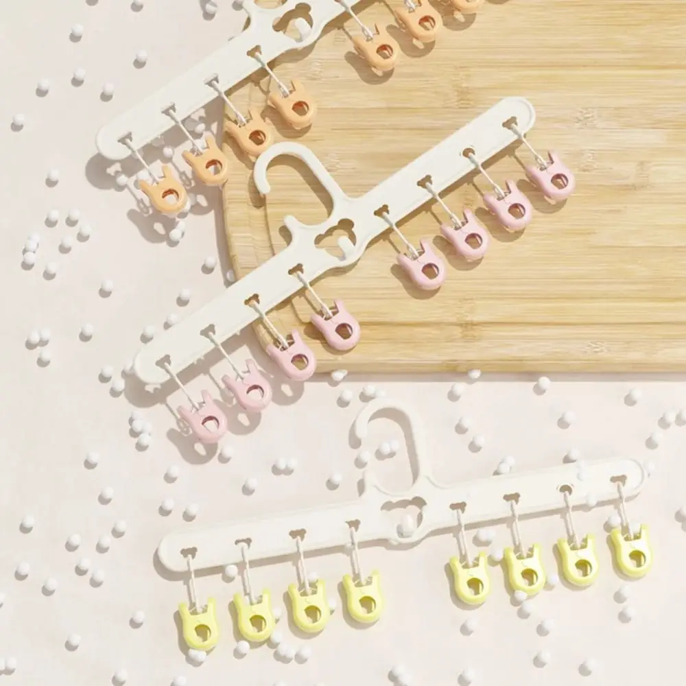 New Multi-clip Sock Drying Hanger Space Saving Drying Underwear Drying Rack with 8 Clips Hanger Clips Towel Sock Baby Clothes 4