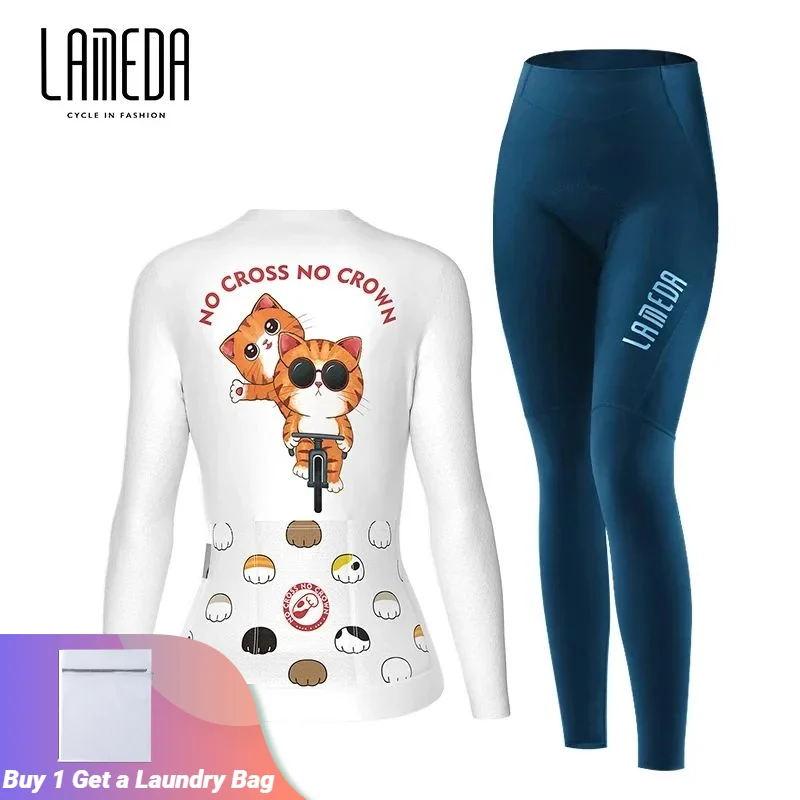 

Lameda Woman Cycling Clothing Spring Summer Women's Clothing Sets Cycling Tight-fitting Long Sleeved Breathable Cycling Jersey