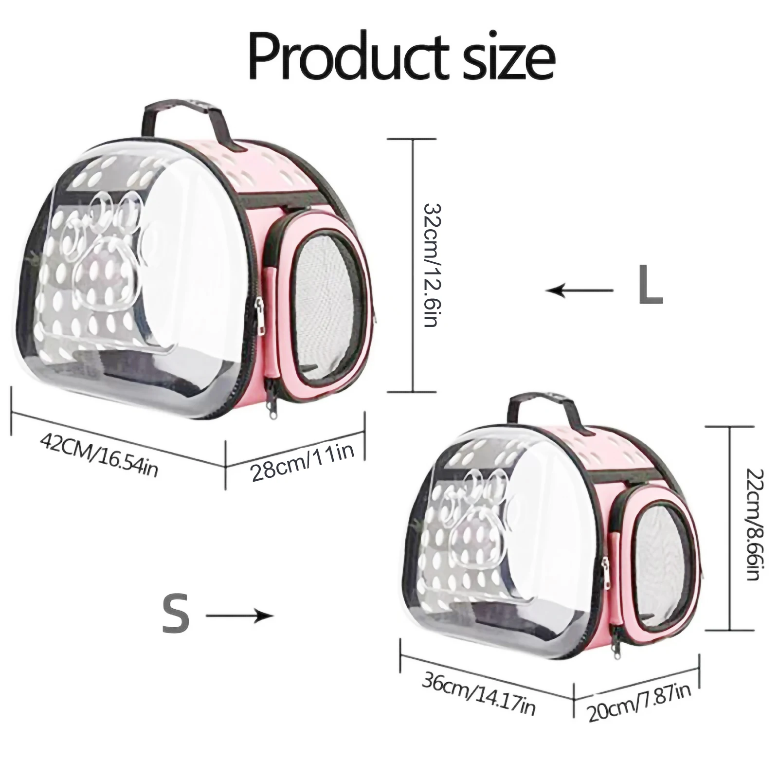 

Pet Shoulder Bag Cat Carrier Outdoor Travel Breathable Handbag Puppy & Kitten Capsule Transparent Portable Shoulder Strap Bag