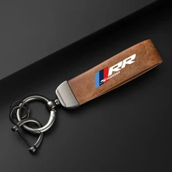 High - Grade Leather Motorcycle Keychain Accessory (Brown)