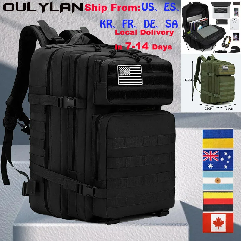 

Oulylan 3 Days Molle Tactical Backpacks 45L Large Capacity Man Assault Bags For Outdoor Trekking Camping Backpack