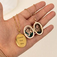 Collier médaillon Photo ovale personnalisé en acier inoxydable, texte gravé/collier médaillon Photo, bijoux commémoratifs, cadeau pour femmes 5 Collier médaillon Photo ovale personnalisé en acier inoxydable, texte gravé/collier médaillon Photo, bijoux commémoratifs, cadeau pour femmes 5