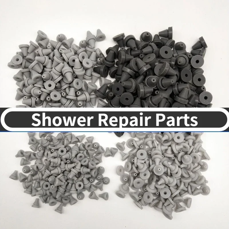 100pcs/lot Shower Head Accessories Silicone Nail Tips Water Sprinkler Top Spray Accessories Parts Silicone Dispensing Granules 3