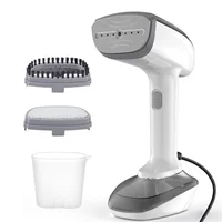 JAS-Powerful Handheld Fabric Steamer - 1800W with Fast Ceramic Heat-Up Plate, 2-In-1 Ironing & Wrinkle Remover,US Plug White 2