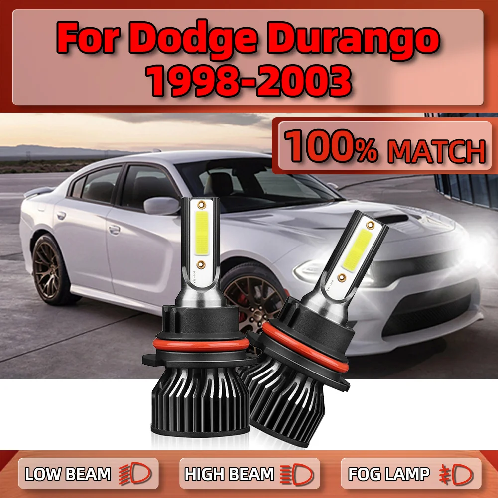 

120W LED Headlights Bulbs 20000LM Two-sided CSP Chip Auto Lamps 6000K Plug&Play For Dodge Durango 1998 1999 2000 2001 2002 2003