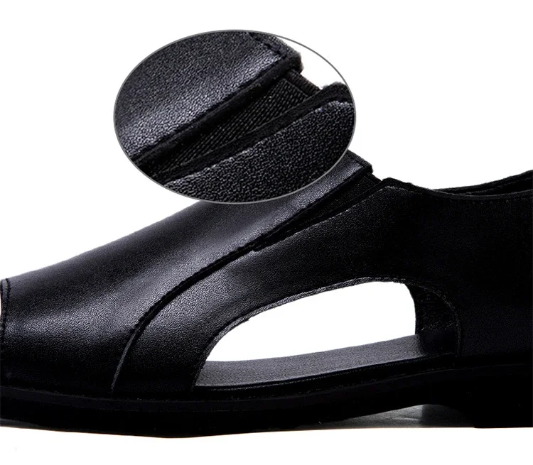 Comfortable Men's Gladiator Sandals Strap and Buckle Close-Up