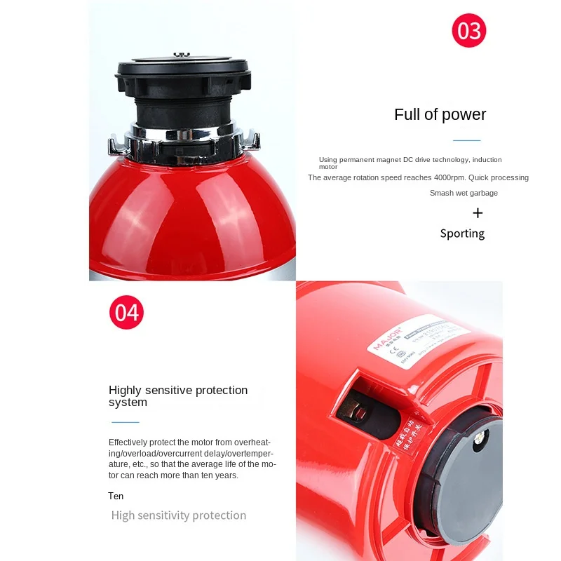 Home Appliances SLC-370 Household Food Waste Disposer Shredder Kitchen Waste Disposer Kitchen Appliances 2