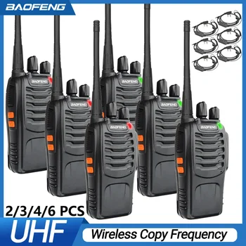 3/4/6PCS Baofeng BF-888S Walkie Talkie Wireless Copy Frequency UHF Long Range High Power Upgraded BF 888S VOX Ham Two Way Radio 1