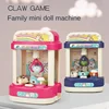 Kids Toys Mini Doll Machine Clip Doll Claw Machine Fun Doll Grabber Claw Arcade Crane Machine with Music And Lighting 6