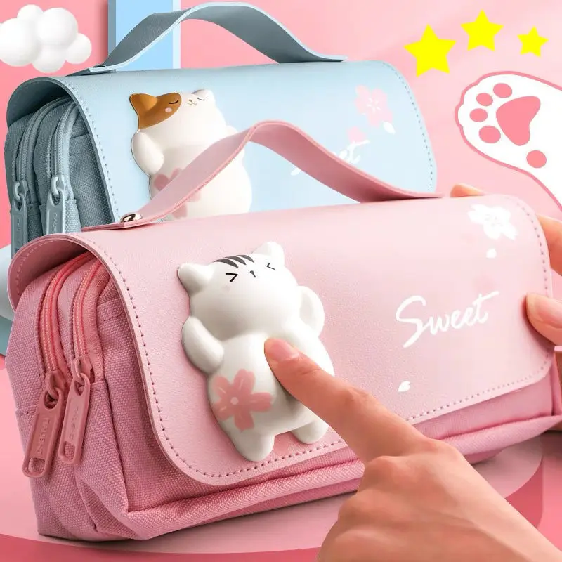 Kawaii Pencil Cases Large Capacity Trousse Scolaire Pencil Bag Pencil Cases  For Girls Student Stationery School Supplies 0501223 - AliExpress