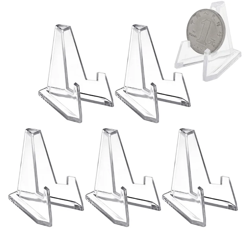 5 Pezzi Mini Espositore Per Monete In Acrilico Piccolo Cavalletto Scaffale Per Pokemon Card Commemorative Sfida Monete Porta Medaglie Capsule