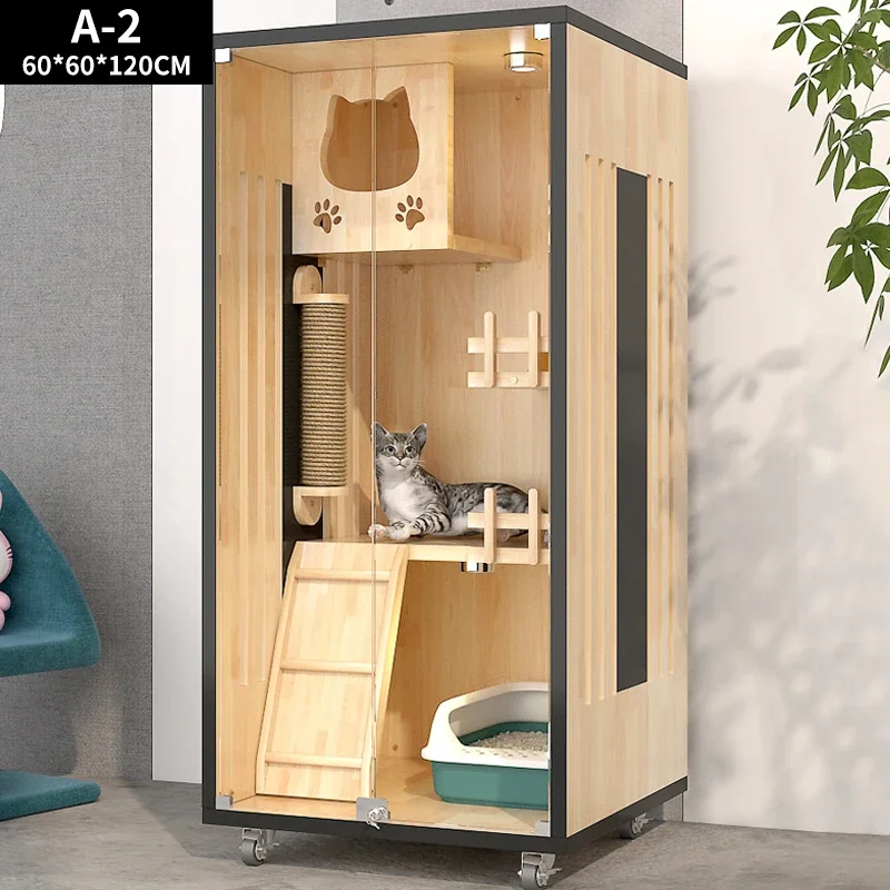 China New Design Commercial Glass Stackable Pet Animal Cat Breeding Cages