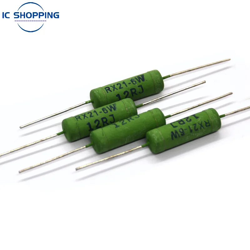 10PCS RX21 5W 6W 10W 권선 저항 5% 0.133K 3 4.7 10 22 27 47 100 120 180 200 220 270 330R 360 510 1K 10K 12K 15K 옴