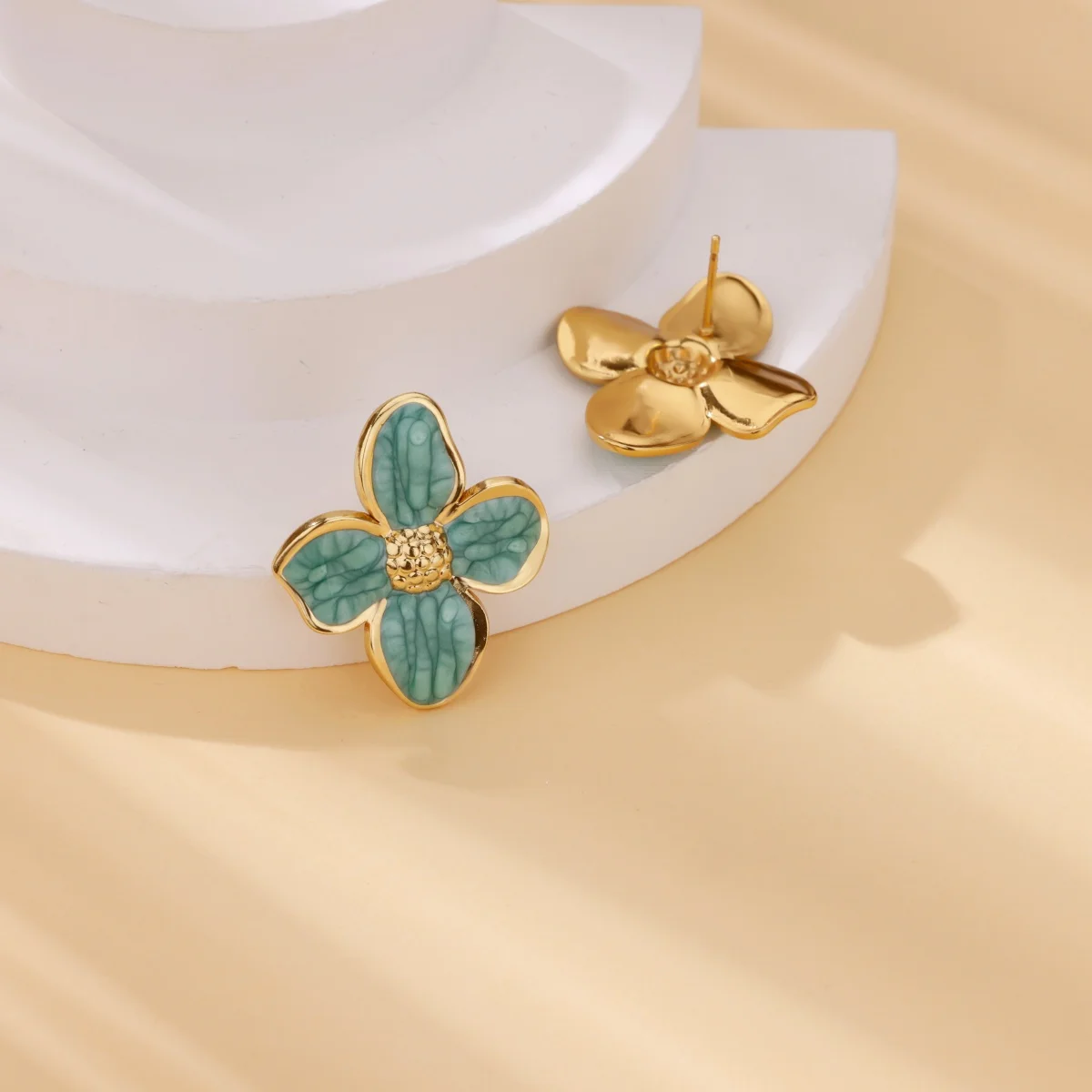 Gold Stainless Steel Earrings For Women