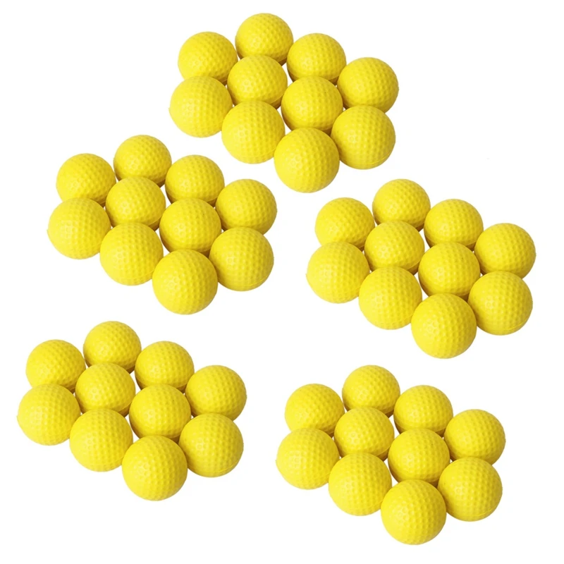 

New-50Pcs желтый мягкий эластичный мяч для игры в гольф из полиуретана
