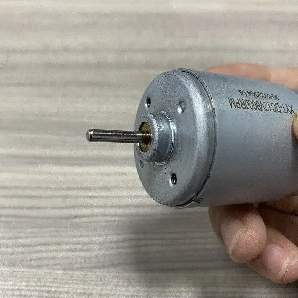 Moteur électrique RS-555 550 36mm double arbre 3.17mm pour DIY, dimensions et finition métallique