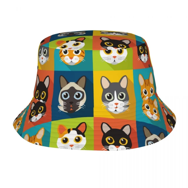 Cute Cat Bucket Hat Spring Picnic Headwear Stuff Lover Animal Pet Fishing  Hat for Outdoor Sport Girl Panama Hat UV Protection - AliExpress
